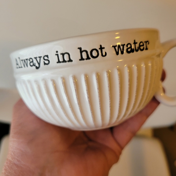 Artisan Hand Stamped NSFW Spoon & Mud Pie Always in Hot Water Cup Mug ~ NWT - Picture 3 of 12